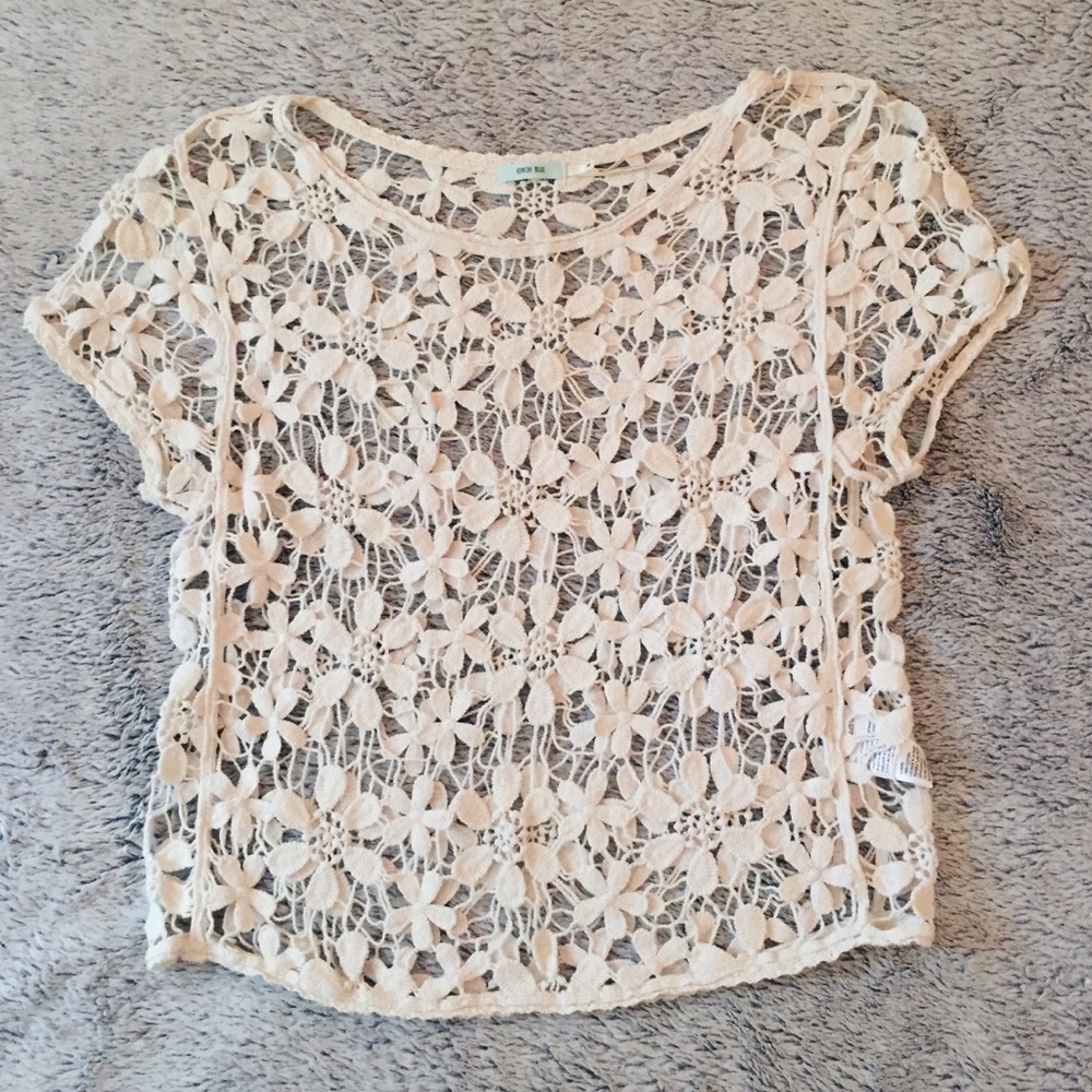 Urban Outfitters Lace Short Sleeve Shirt